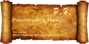 Paszternák Huba névjegykártya